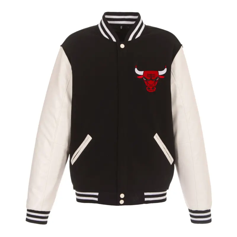 chicago bulls jh design reversible varsity jacket